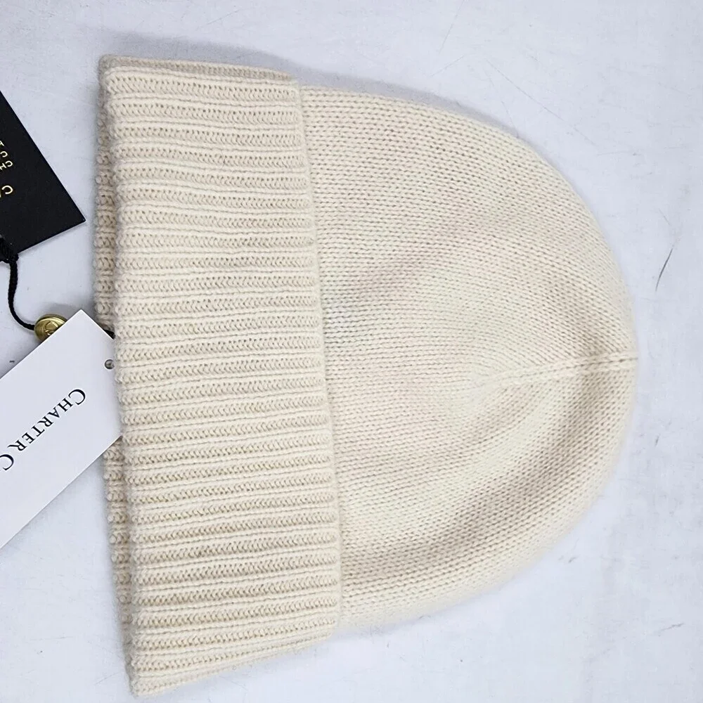 *FIRM PRICE* Charter Club 100% Cashmere Cuffed Beanie One Size Ribbed Cuff